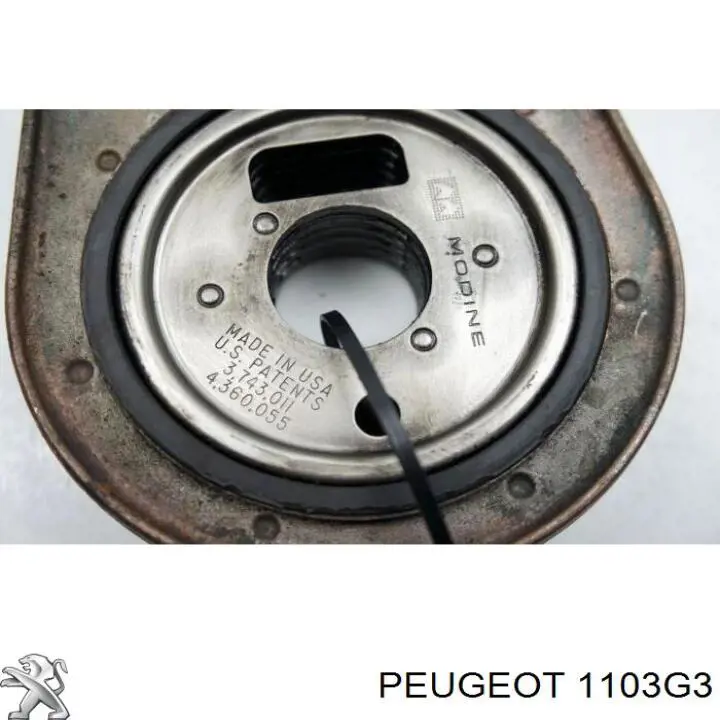 Radiador de aceite, bajo de filtro 1103G3 Peugeot/Citroen