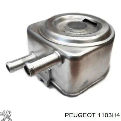 1103H4 Peugeot/Citroen радиатор масляный (холодильник, под фильтром)
