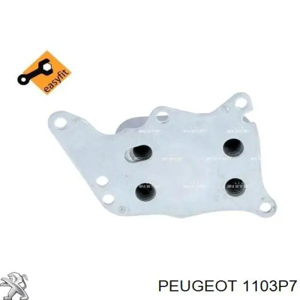 1103P7 Peugeot/Citroen radiador de óleo (frigorífico, debaixo de filtro)
