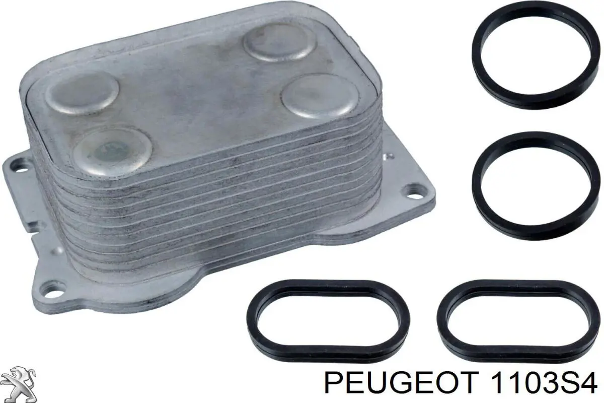 Radiador de aceite, bajo de filtro 1103S4 Peugeot/Citroen