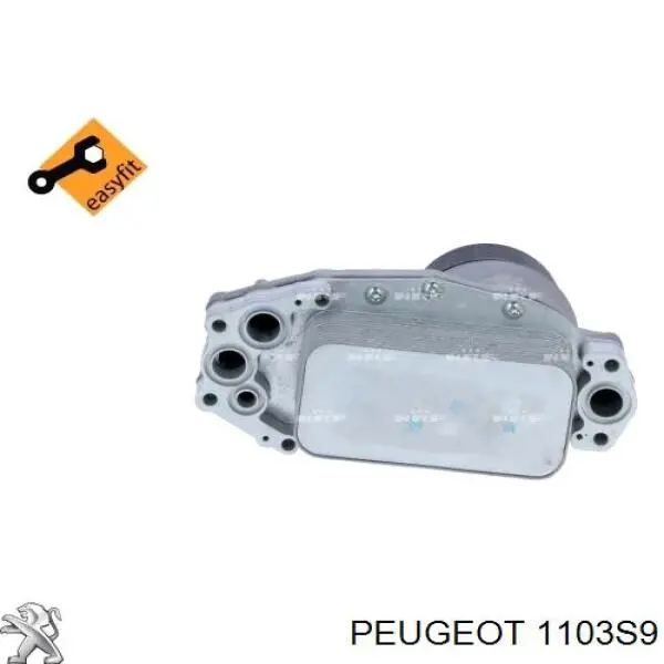 Radiador de aceite, bajo de filtro 1103S9 Peugeot/Citroen