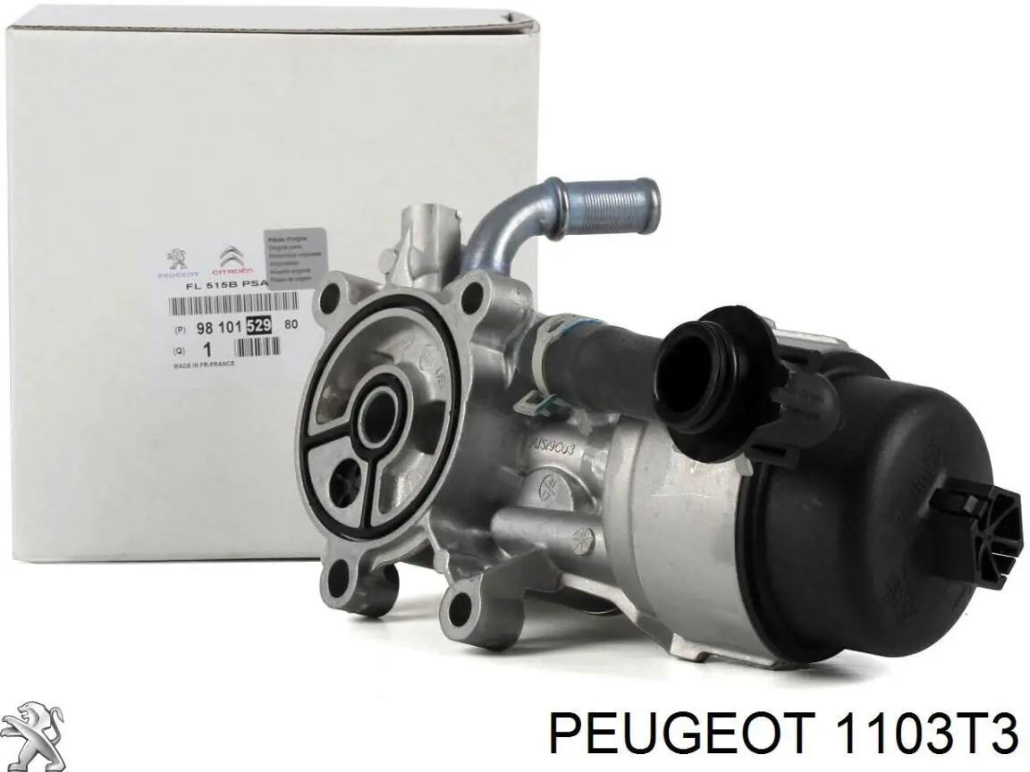 Радиатор масляный (холодильник), под фильтром Peugeot/Citroen 1103T3