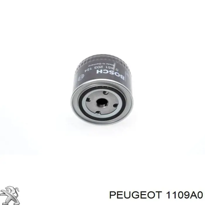 Filtro de aceite 1109A0 Peugeot/Citroen