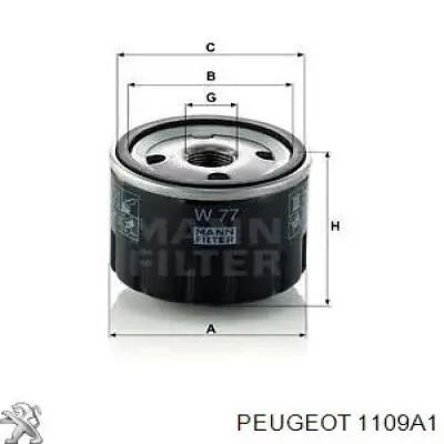 Масляный фильтр двигателя 1109A1 PEUGEOT