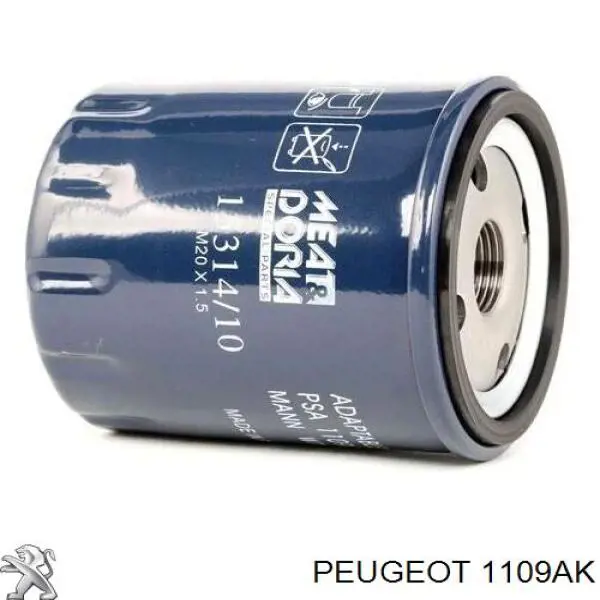 Filtro de aceite 1109AK Peugeot/Citroen