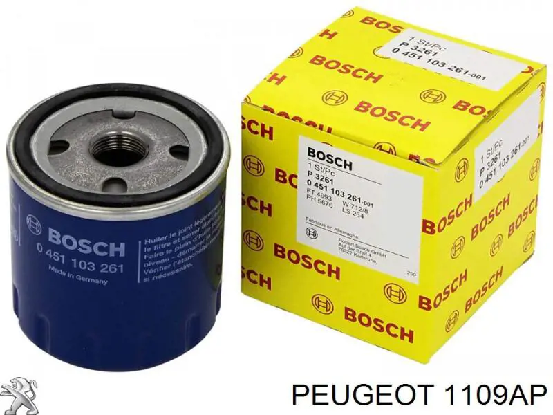 Масляный фильтр 1109AP Peugeot/Citroen