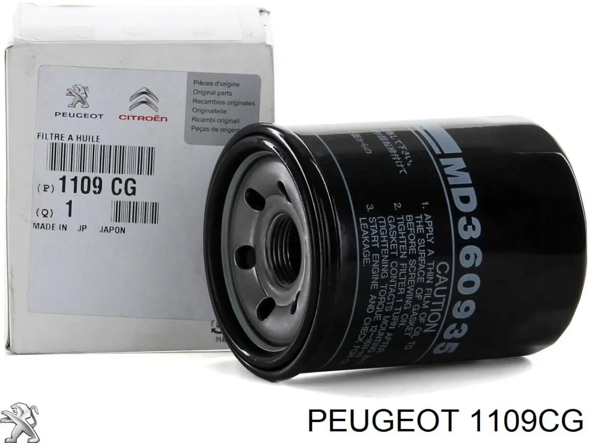 1109CG Peugeot/Citroen filtro de óleo
