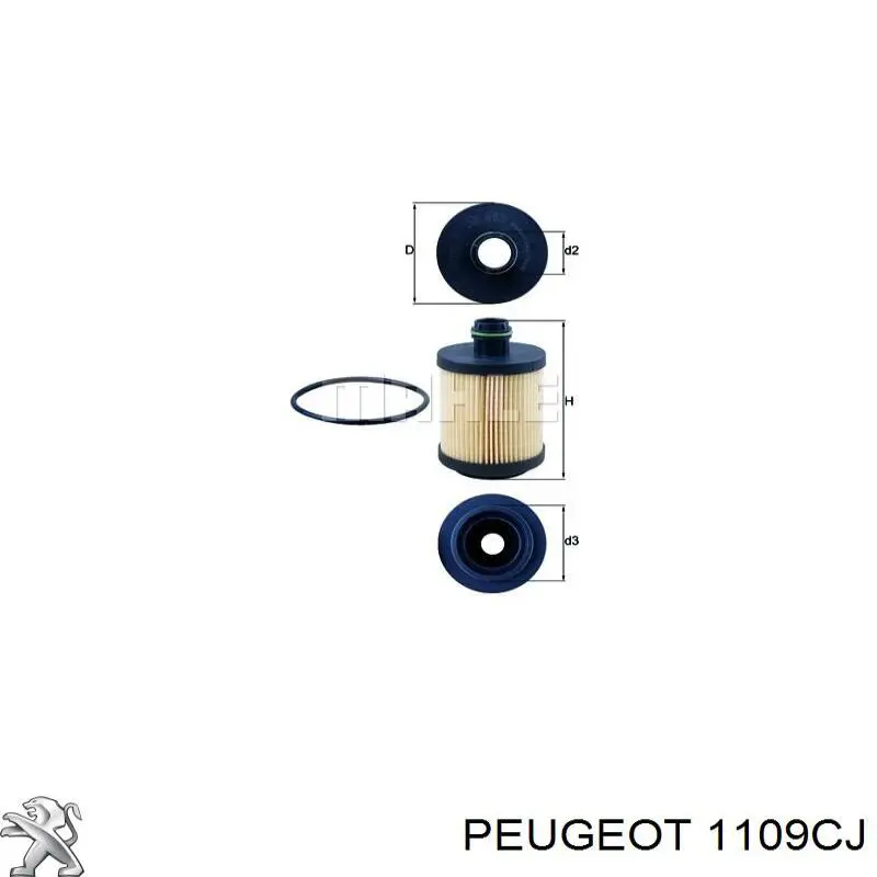 1109CJ Peugeot/Citroen Масляный фильтр двигателя