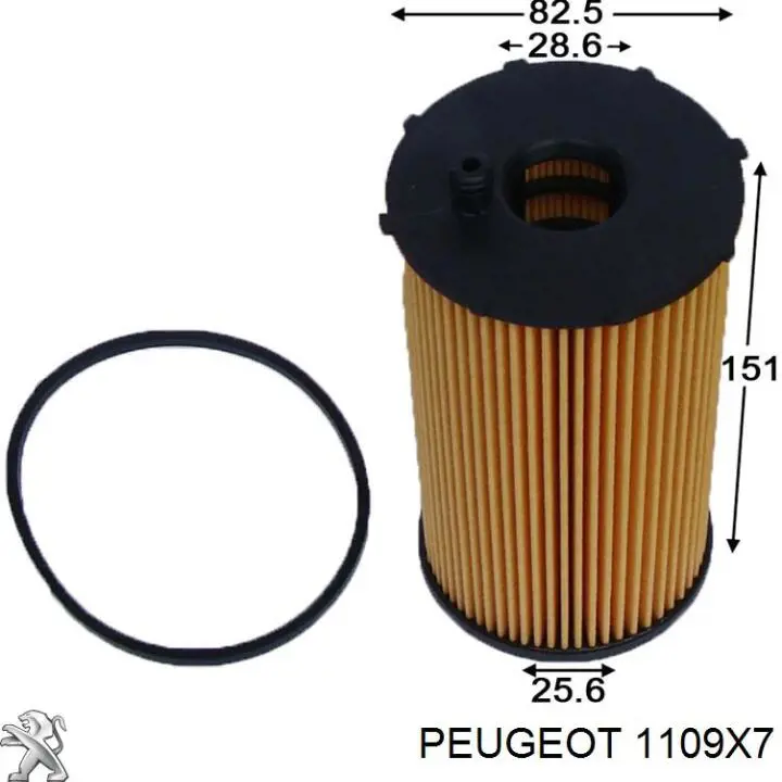 1109X7 Peugeot/Citroen масляный фильтр