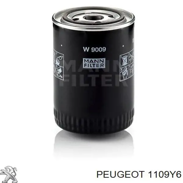 Filtro de aceite 1109Y6 Peugeot/Citroen