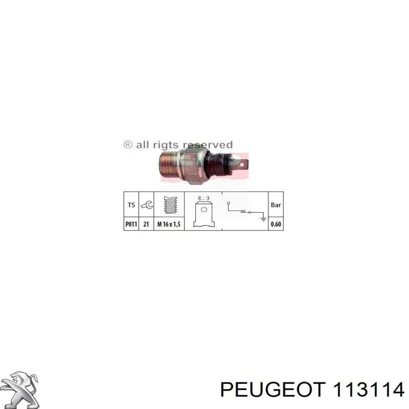 Датчик давления масла 113114 Peugeot/Citroen