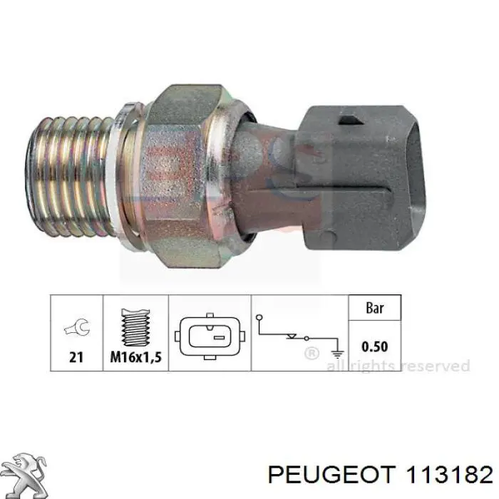 113182 Peugeot/Citroen датчик давления масла