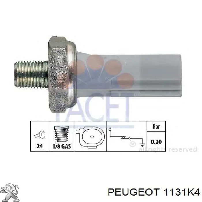 1131K4 Peugeot/Citroen датчик давления масла
