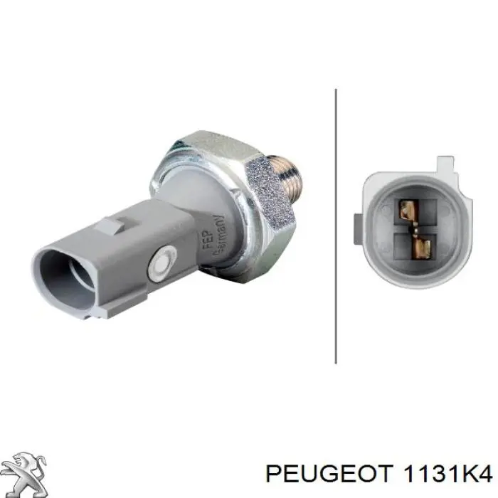 Indicador, presión del aceite 1131K4 Peugeot/Citroen