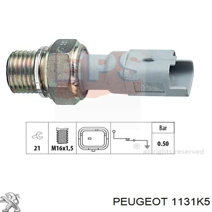 Датчик давления масла 1131K5 Peugeot/Citroen