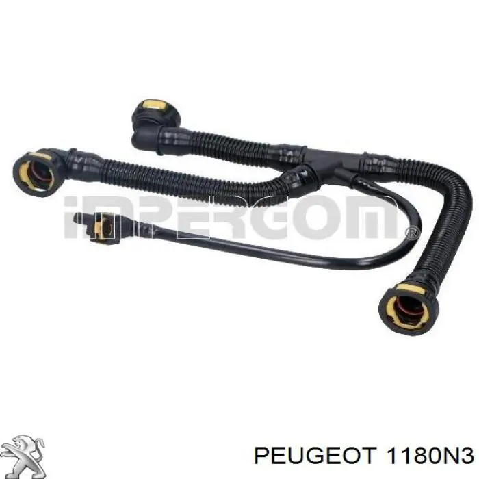 1180N3 Peugeot/Citroen патрубок вентиляции картера (маслоотделителя)