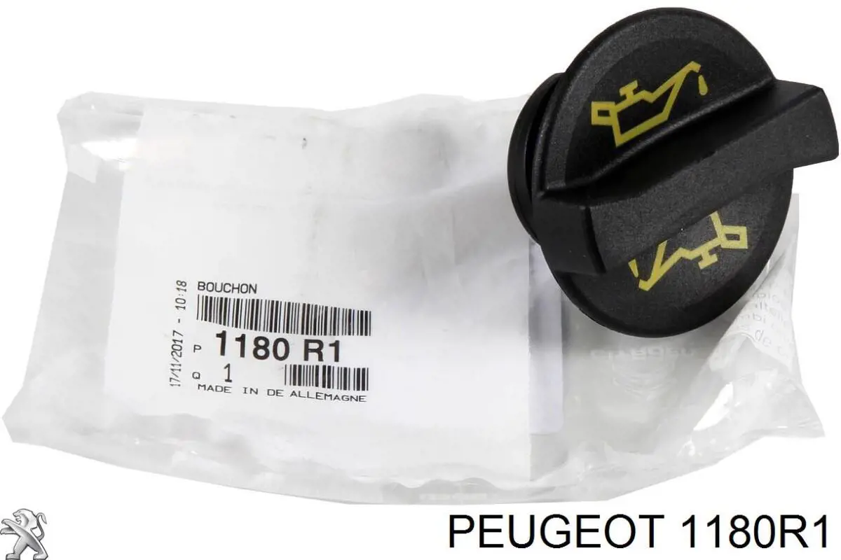 Tapa de tubo de llenado de aceite 1180R1 Peugeot/Citroen