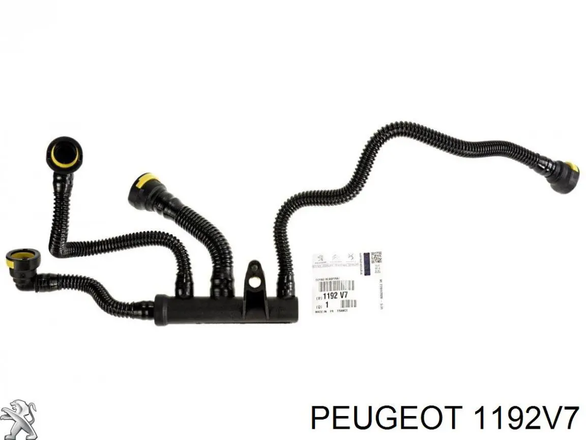 1192V7 Peugeot/Citroen патрубок вентиляции картера (маслоотделителя)