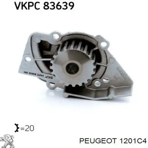 Купить 1201C4 Peugeot/Citroen Насос охлаждения