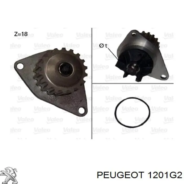 Bomba de agua 1201G2 Peugeot/Citroen