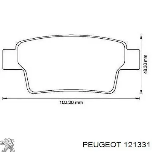 121331 Peugeot/Citroen шланг (патрубок системы охлаждения)