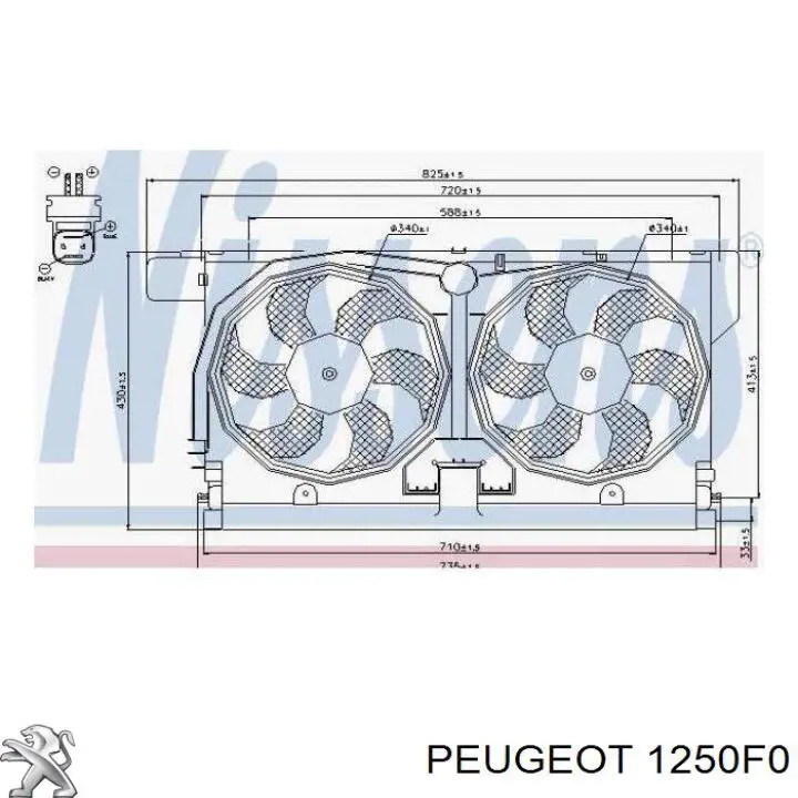 Электровентилятор охлаждения в сборе Peugeot/Citroen 1250F0 цена, от 44.43 USD