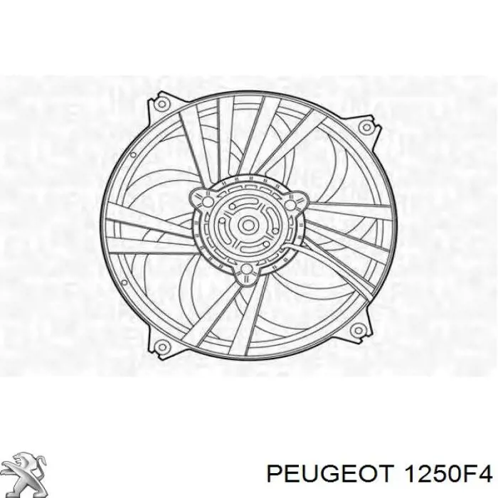 Ventilador (rodete +motor) refrigeración del motor con electromotor completo 1250F4 Peugeot/Citroen