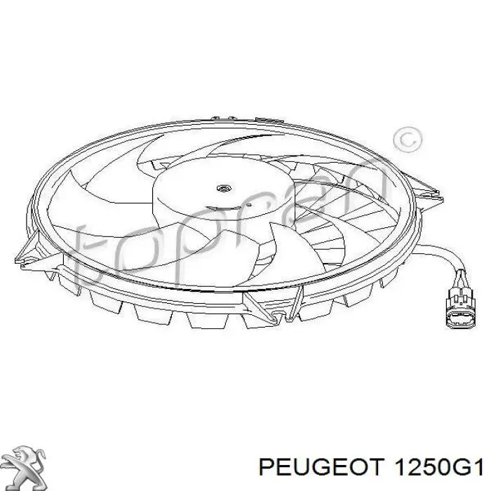 1250G1 Peugeot/Citroen Вентилятор радиатора