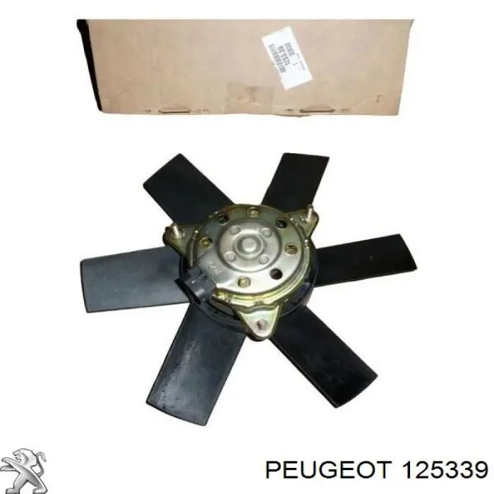 125339 Peugeot/Citroen диффузор радиатора охлаждения, в сборе с мотором и крыльчаткой