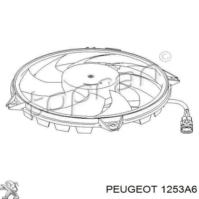 Ventilador (rodete +motor) refrigeración del motor con electromotor completo 1253A6 Peugeot/Citroen