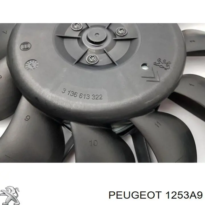 1253A9 Peugeot/Citroen Вентилятор радиатора
