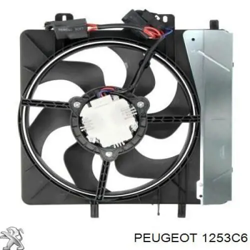 Купить 1253C6 Peugeot/Citroen Диффузор вентилятора в сборе с мотором и крыльчаткой