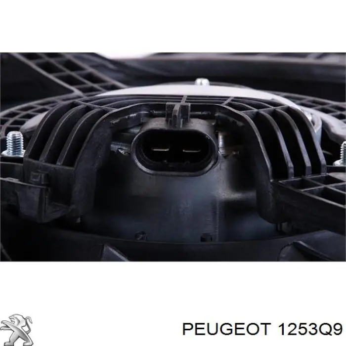 1253Q9 Peugeot/Citroen диффузор радиатора охлаждения, в сборе с мотором и крыльчаткой