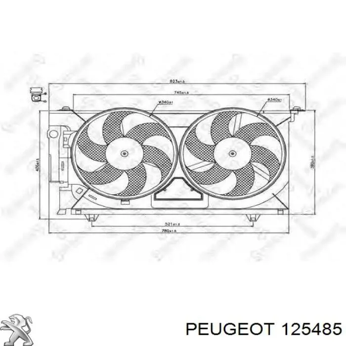 Вентилятор/крыльчатка радиатора охлаждения Peugeot/Citroen 125485 цена, от 49.14 USD