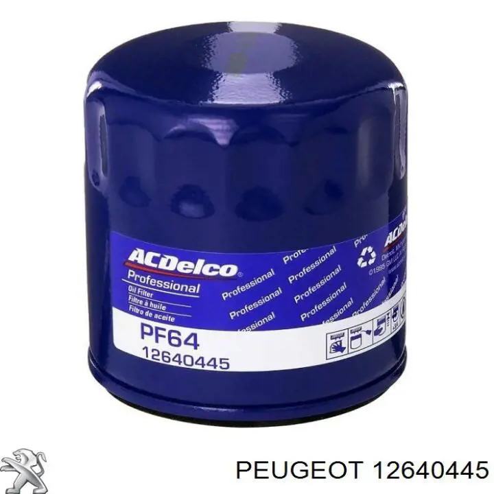 Filtro de aceite 12640445 Peugeot/Citroen