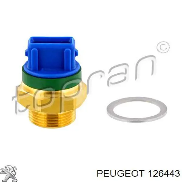 Sensor, temperatura del refrigerante (encendido el ventilador del radiador) 126443 Peugeot/Citroen