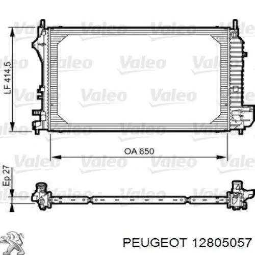 Радиатор 12805057 Peugeot/Citroen