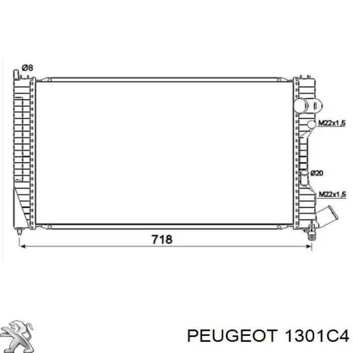 Купить 1301C4 Peugeot/Citroen Радиатор водяной