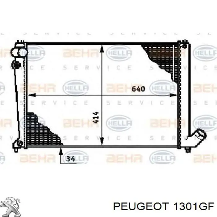 1301GF Peugeot/Citroen радиатор