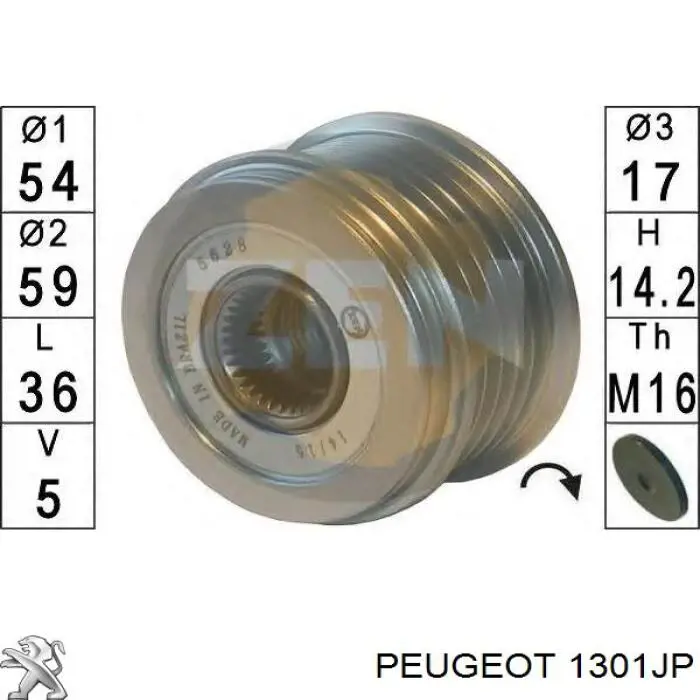 Радиатор 1301JP Peugeot/Citroen