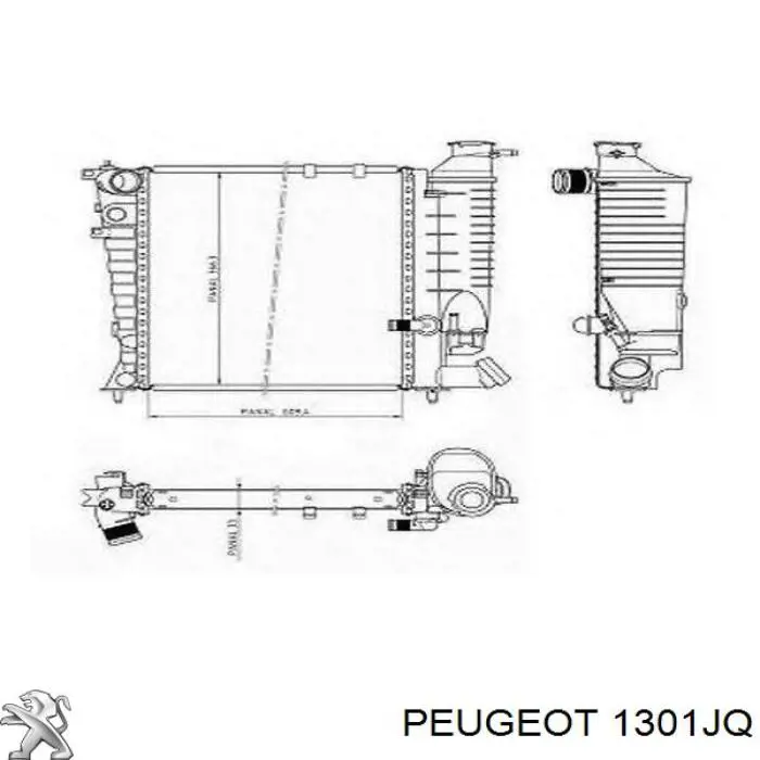 1301JQ Peugeot/Citroen Радиатор основной