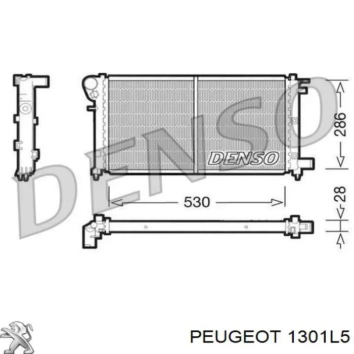 Радиатор 1301L5 Peugeot/Citroen