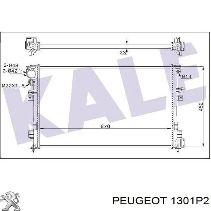 Радиатор охлаждения двигателя Peugeot/Citroen 1301P2 цена, от 61.24 USD