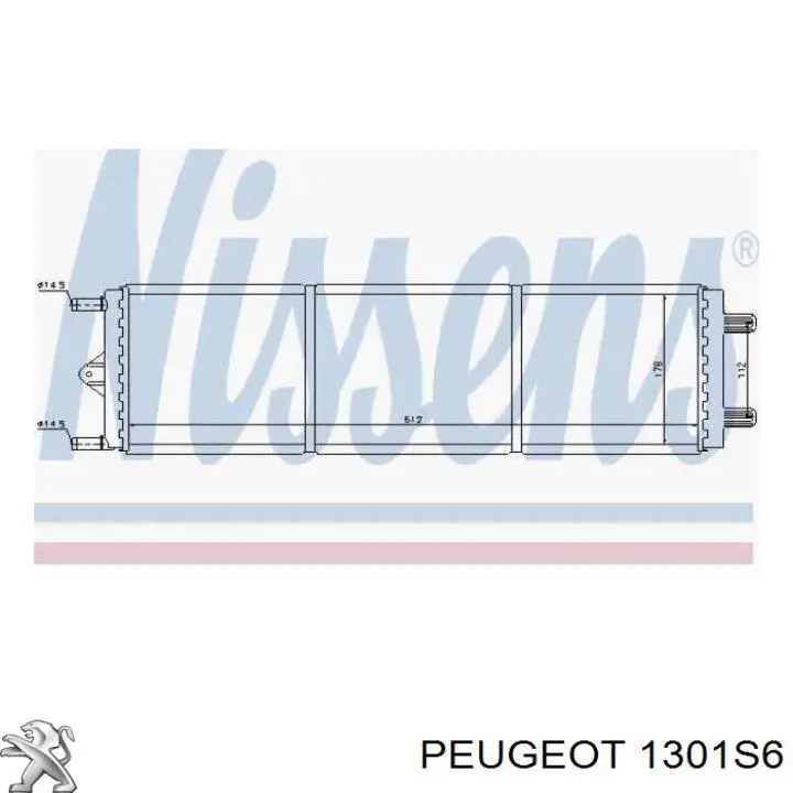 Radiador, refrigeración del motor adicional 1301S6 Peugeot/Citroen