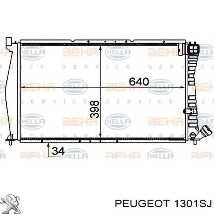1301SJ Peugeot/Citroen радиатор
