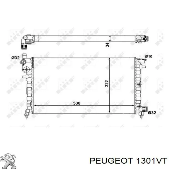 Радиатор 1301VT Peugeot/Citroen