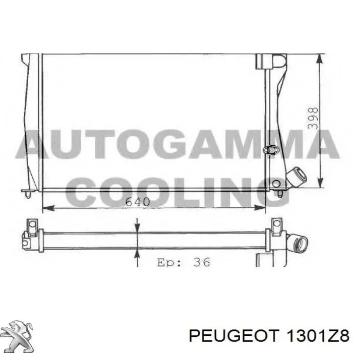 Радиатор охлаждения двигателя Peugeot/Citroen 1301Z8 цена, от 68.43 USD