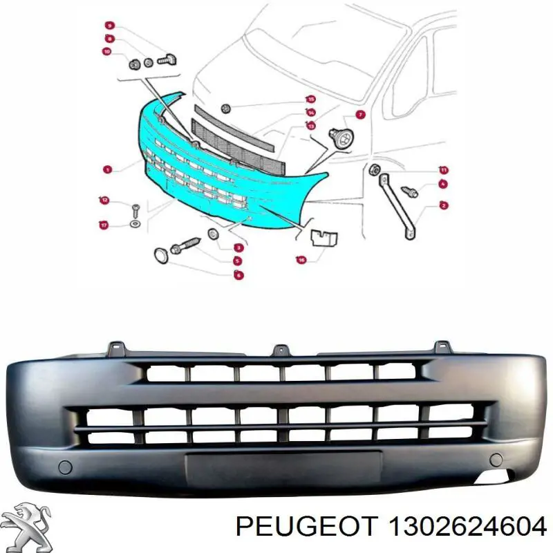 1302624604 Peugeot/Citroen передний бампер