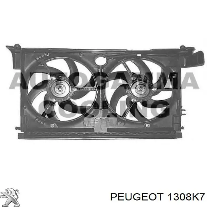 Bastidor radiador (armazón) 1308K7 Peugeot/Citroen