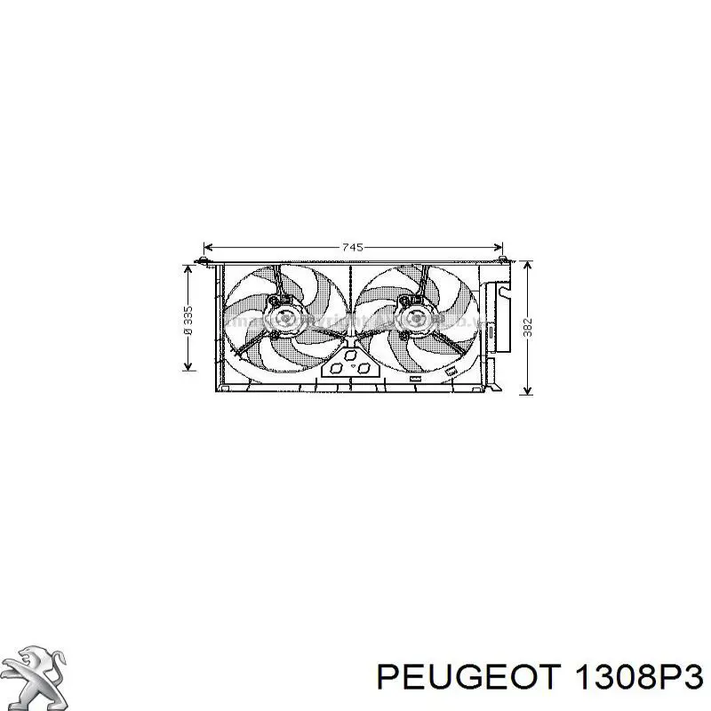Купить 1308P3 Peugeot/Citroen Рамка радиатора охлаждения
